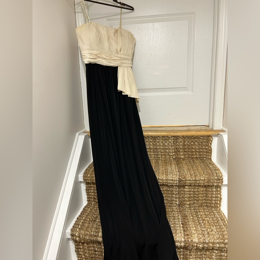 Black & Cream Elegant Prom or Wedding guest Gown